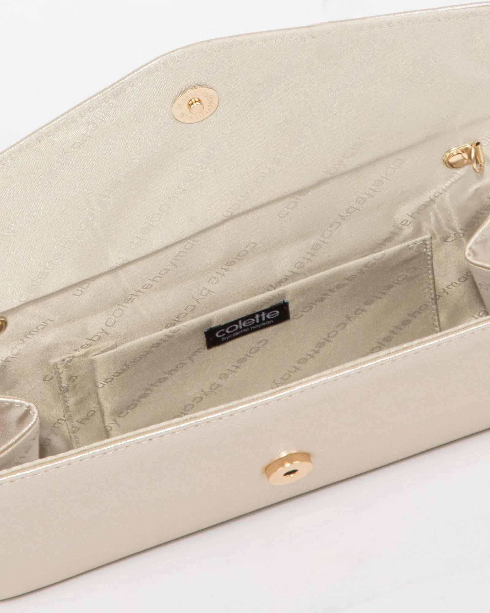 Gold Breena Envelope Clutch Bag sold by Collete Hayman product image thumbnail 5