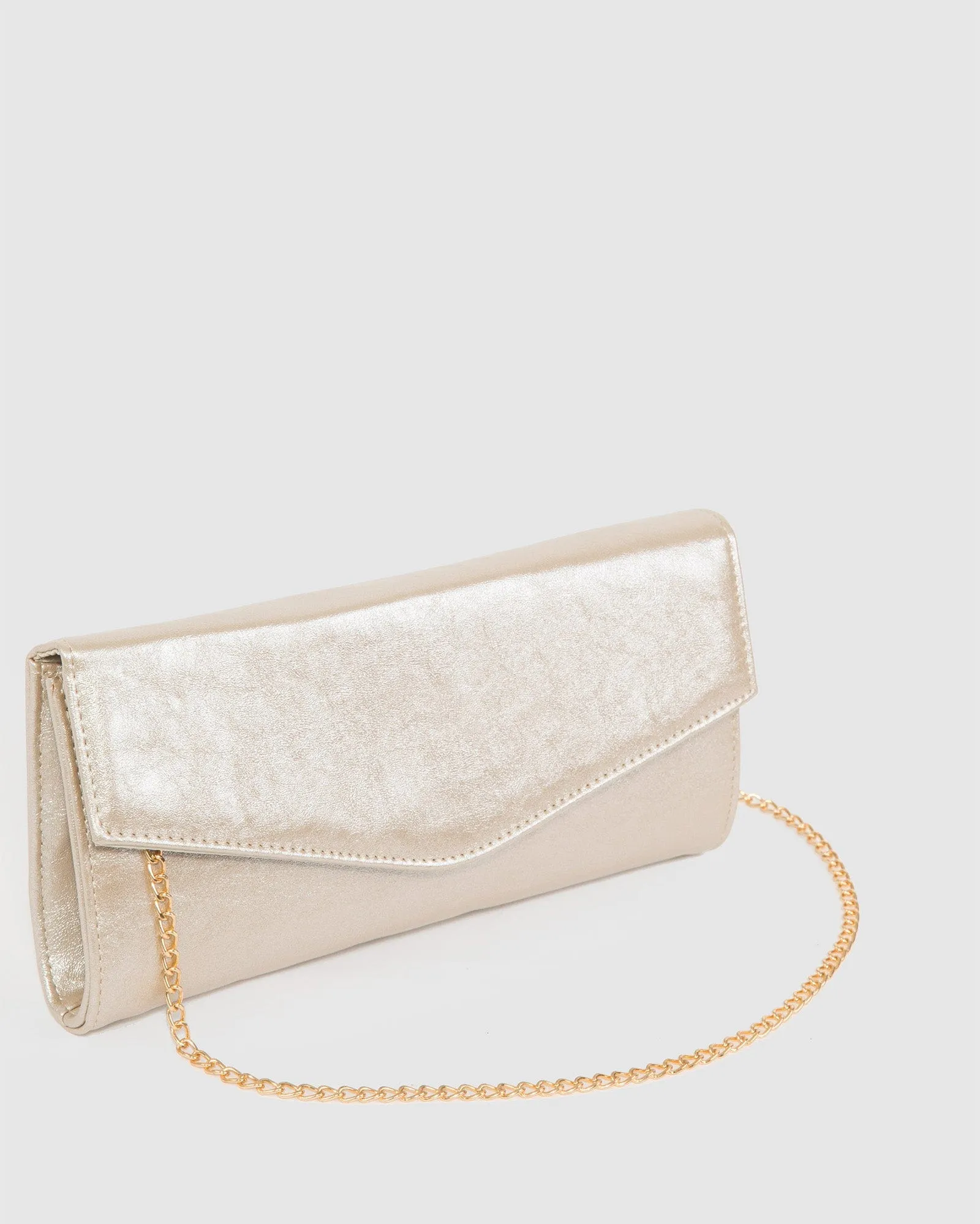 Gold Breena Envelope Clutch Bag sold by Collete Hayman product image thumbnail 2