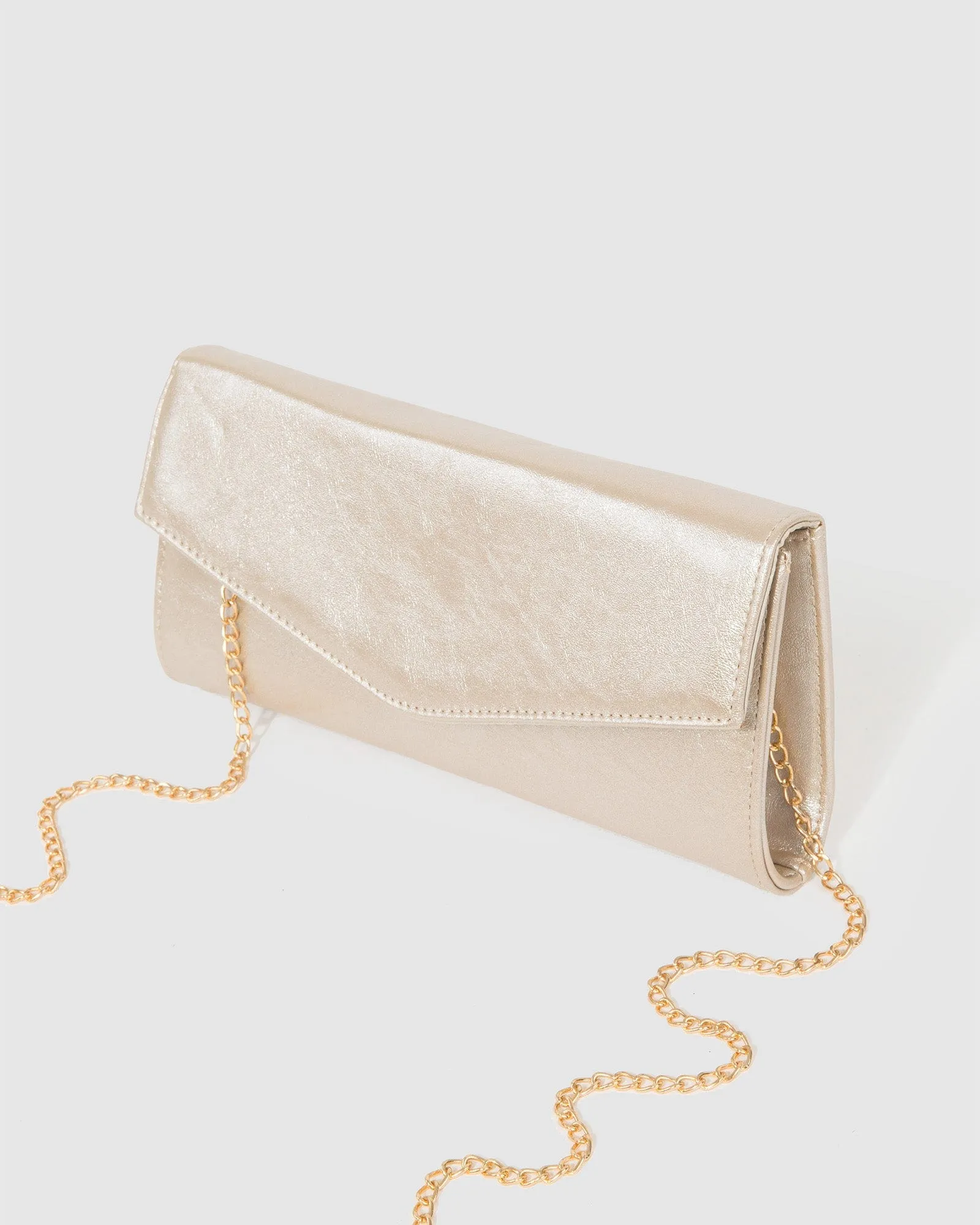 Gold Breena Envelope Clutch Bag sold by Collete Hayman product image thumbnail 4