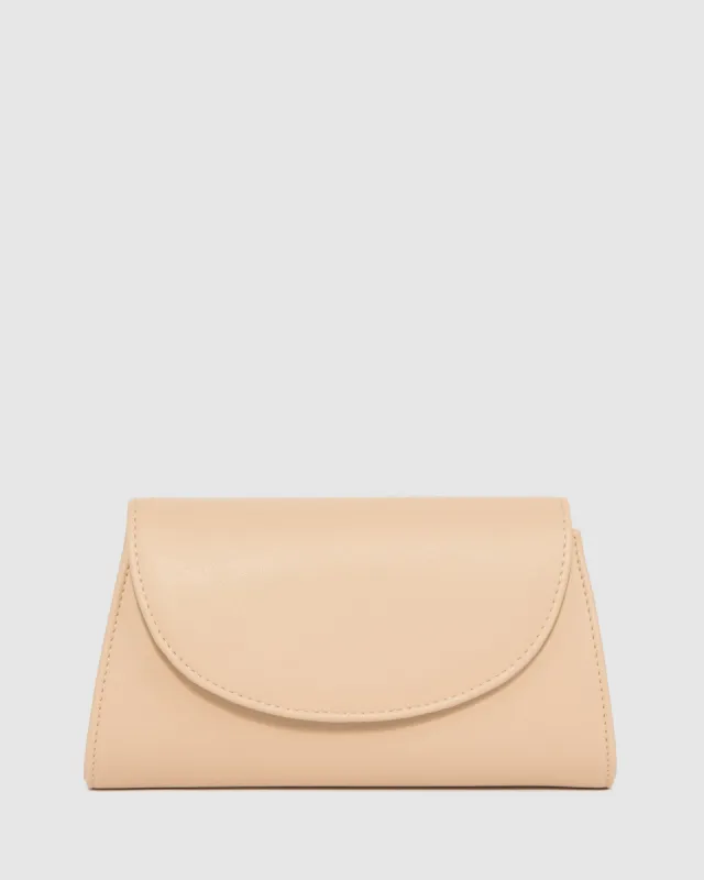 Natural Leaha Fold Over Clutch Bag sold by Collete Hayman