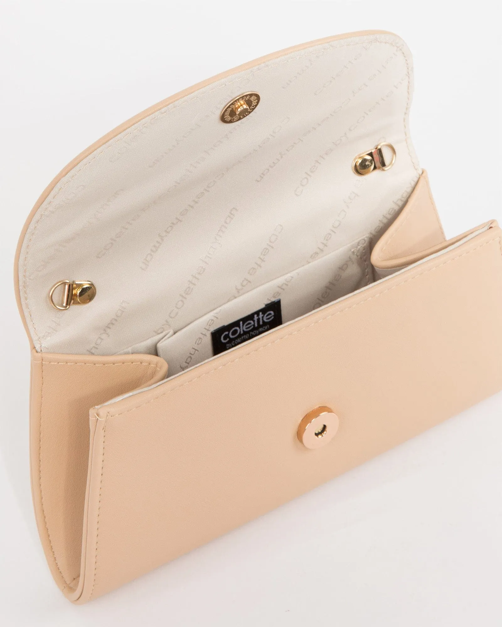 Natural Leaha Fold Over Clutch Bag sold by Collete Hayman product image thumbnail 5