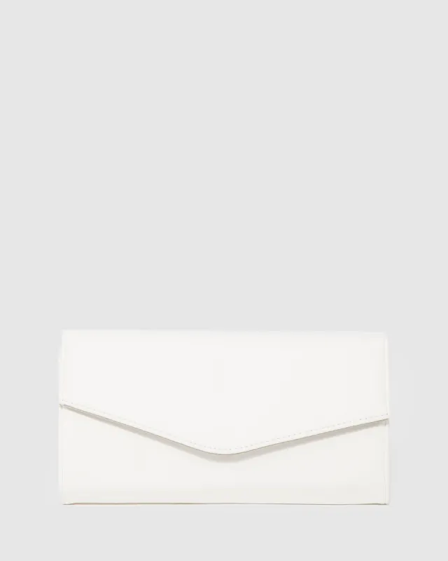 Ivory Breena Envelope Clutch Bag sold by Collete Hayman
