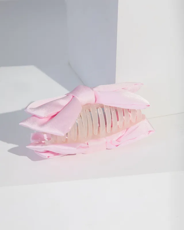 Pink Fabric Bow Claw Clip sold by Collete Hayman