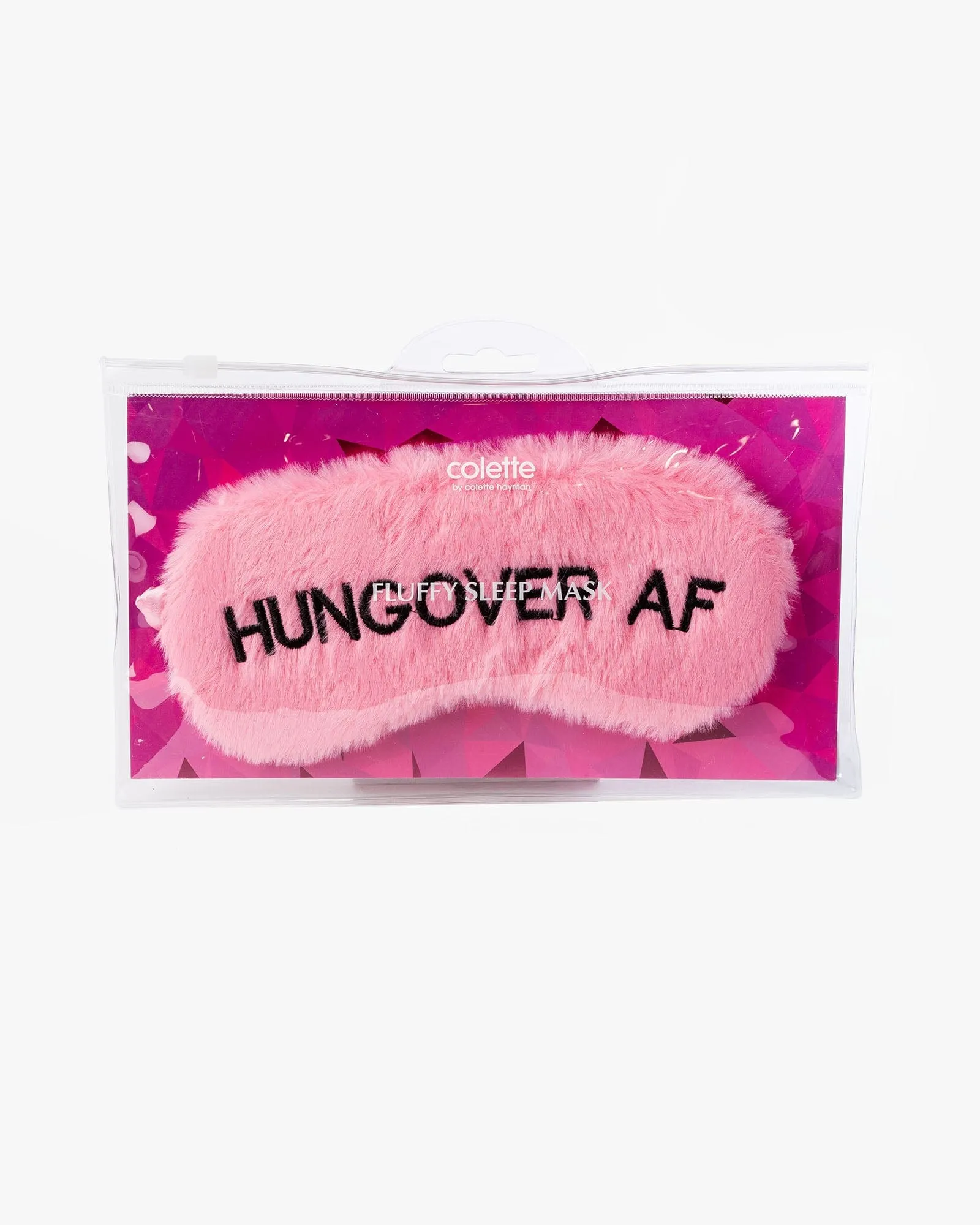 Pink Hungover AF Fluffy Sleep Mask sold by Collete Hayman product image thumbnail 4
