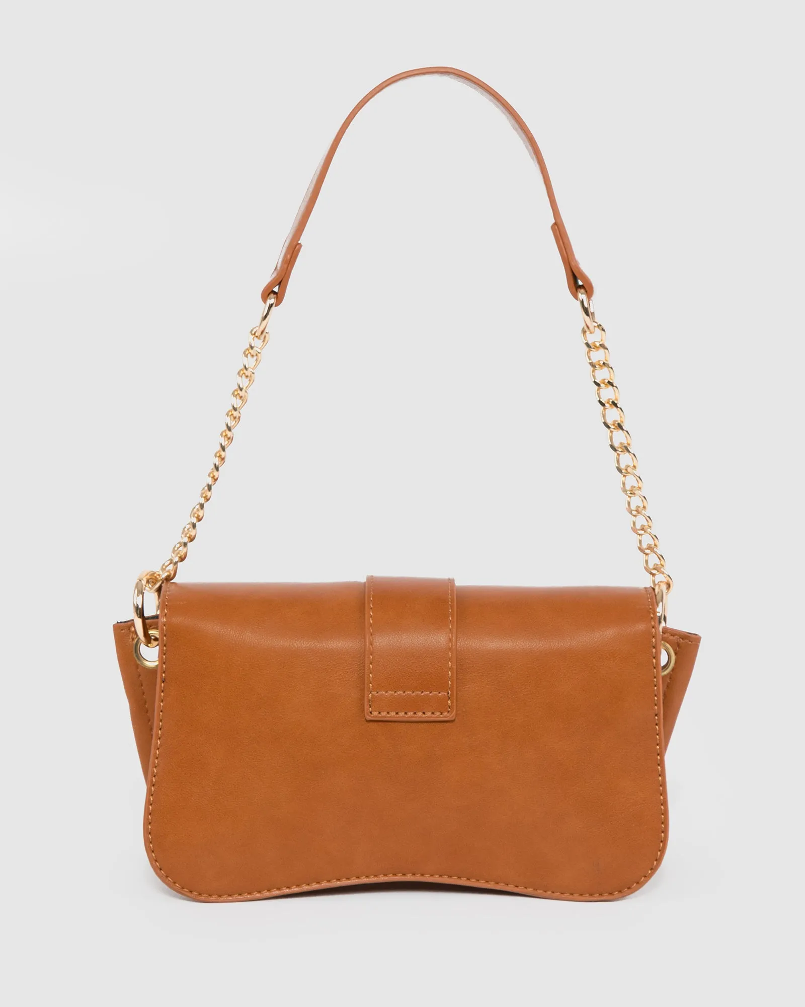Brown Macy Buckle Shoulder Bag sold by Collete Hayman product image thumbnail 3