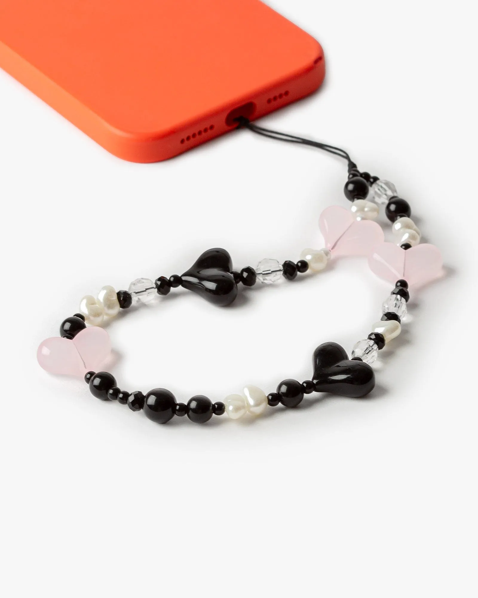 Multi Colour Love Heart Beaded Phone Charm sold by Collete Hayman