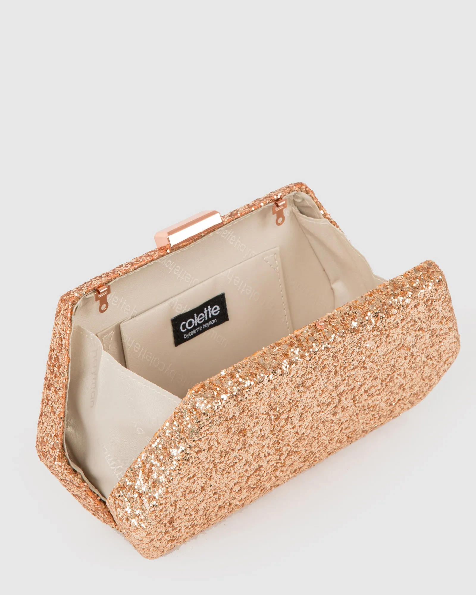 Rose Gold Mya Hardcase Clutch Bag sold by Collete Hayman product image thumbnail 5