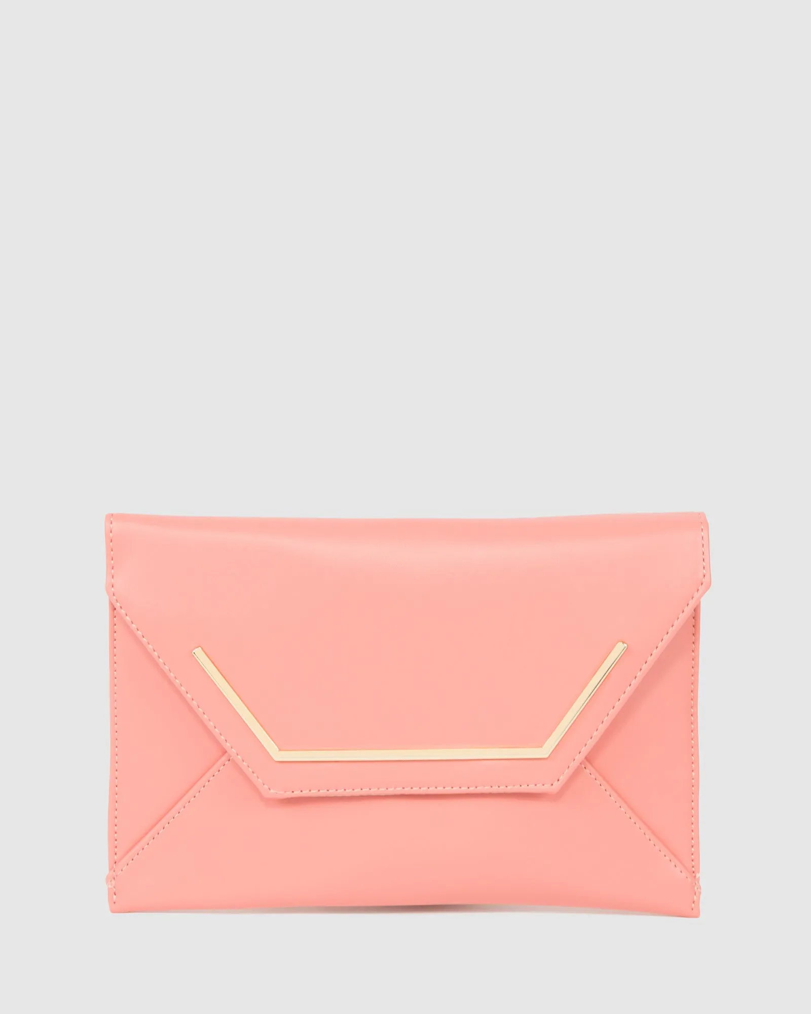 Coral Samantha Square Clutch Bag sold by Collete Hayman