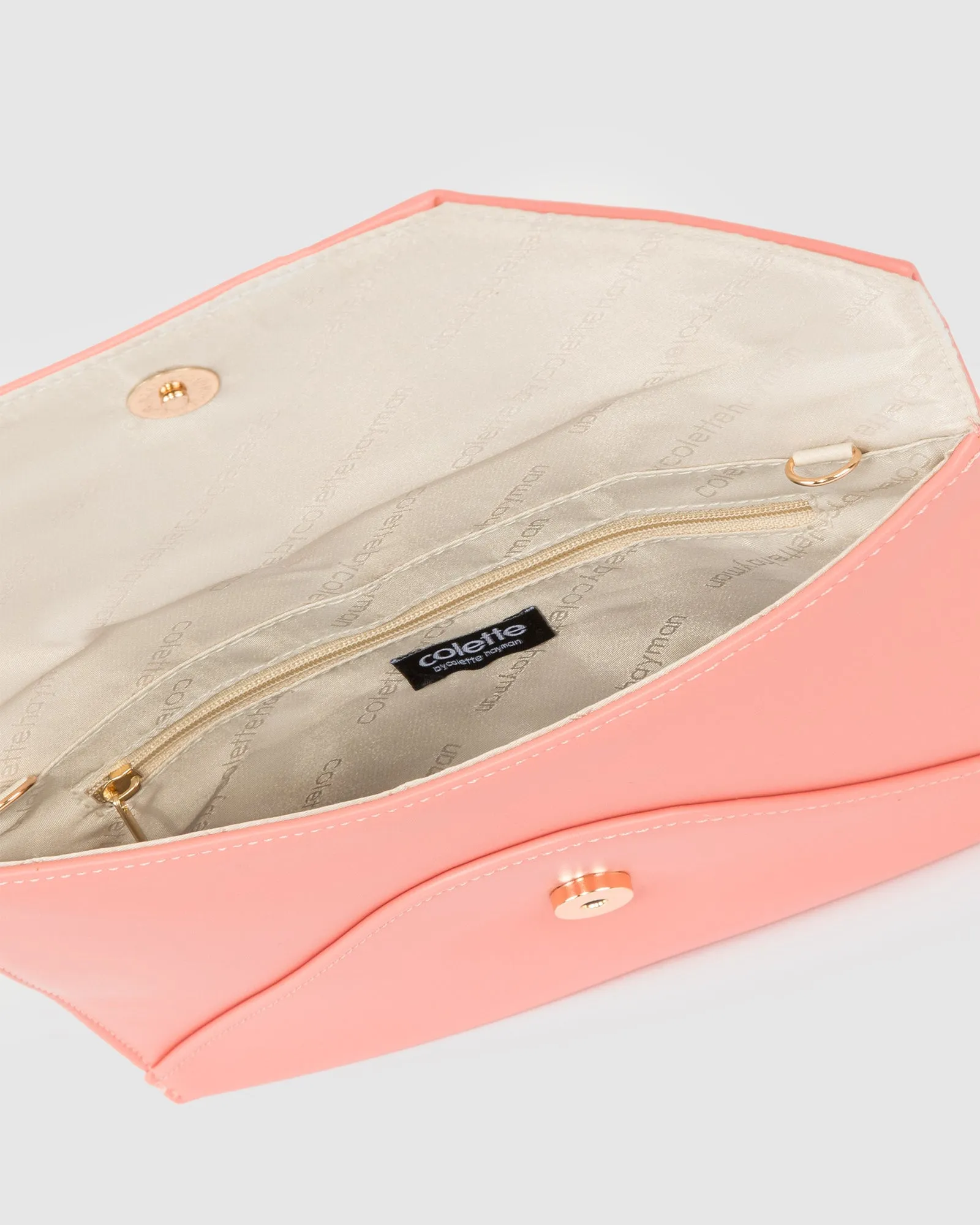 Coral Samantha Square Clutch Bag sold by Collete Hayman product image thumbnail 5