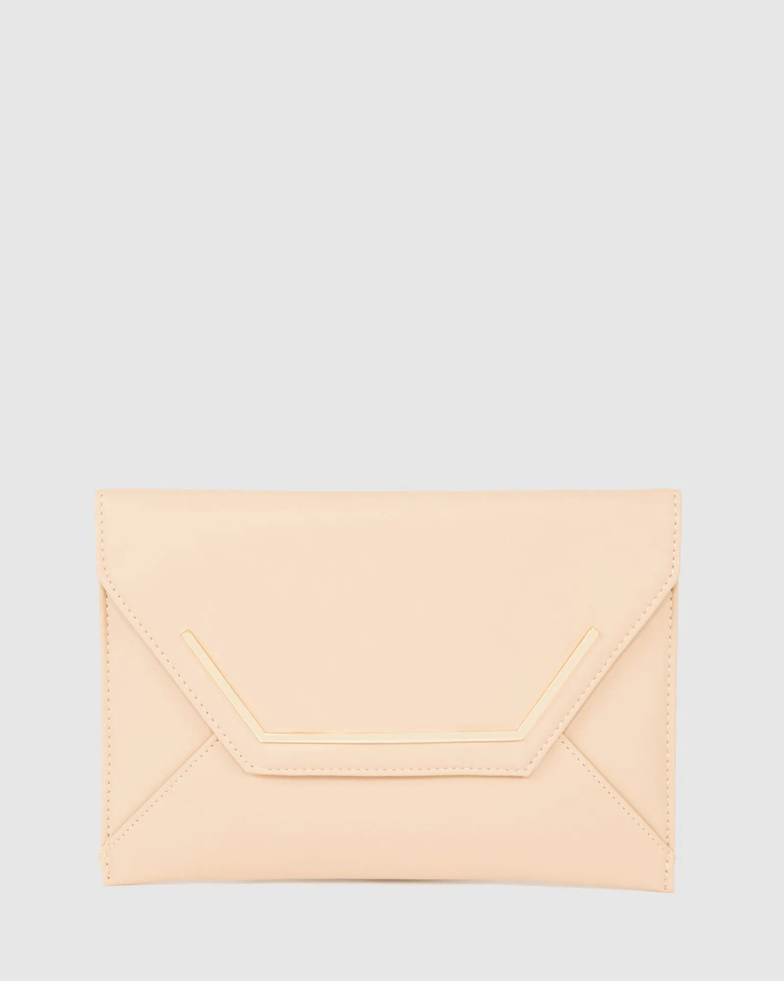 Natural Samantha Square Clutch Bag sold by Collete Hayman