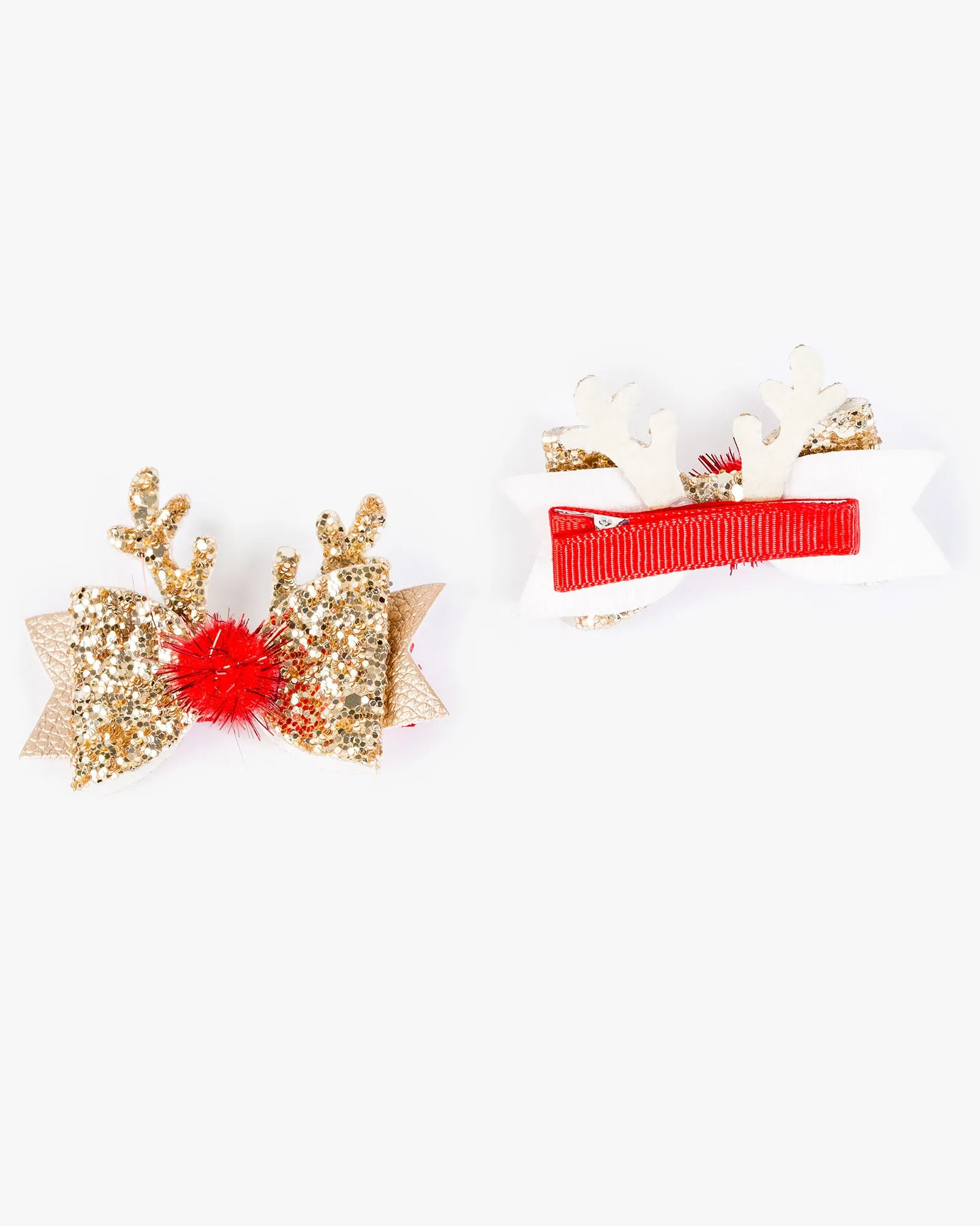 Gold 2 Pack Reindeer Hair Slides sold by Collete Hayman product image thumbnail 3