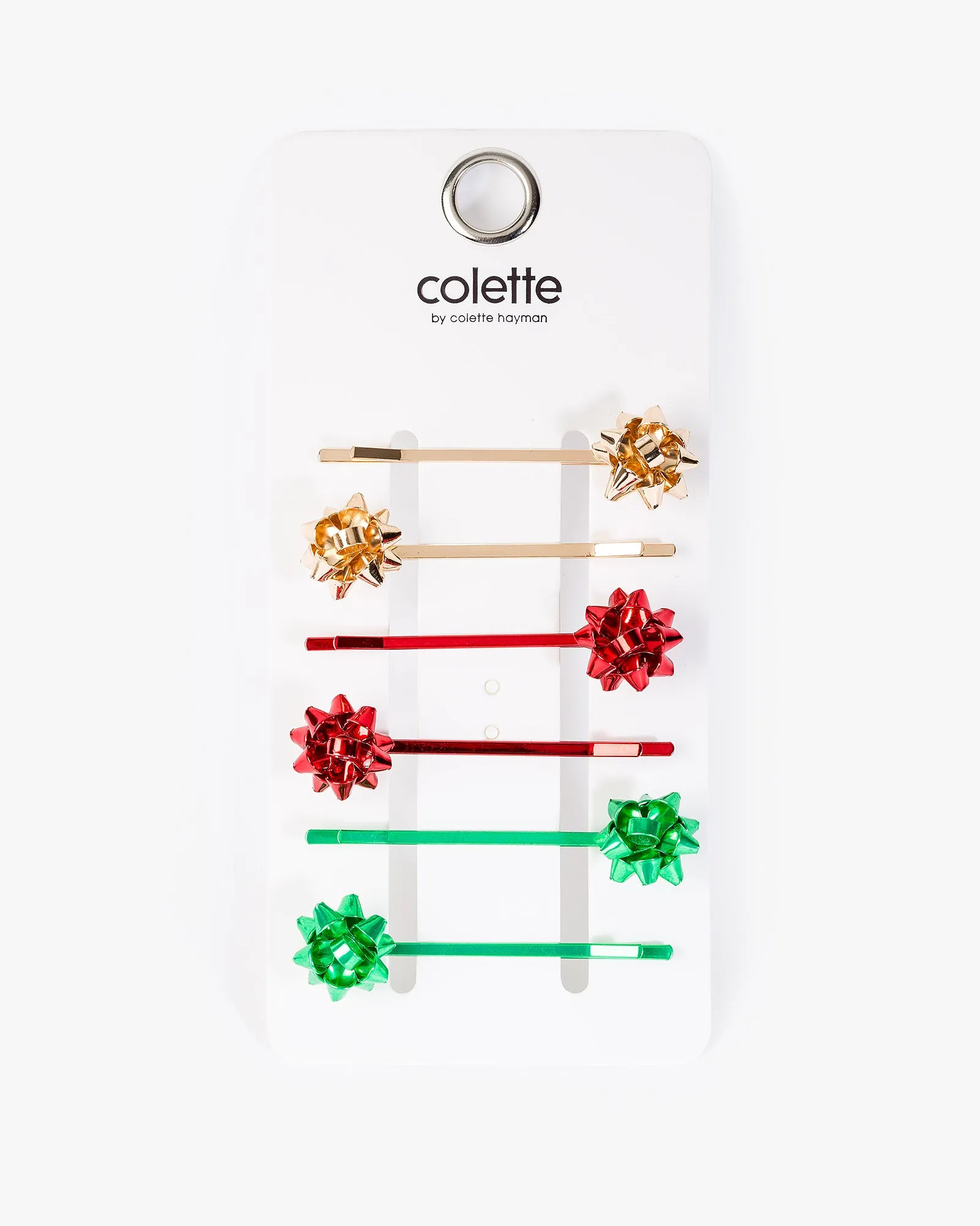 Multi Colour 6 Pack Christmas Bow Hair Slides sold by Collete Hayman