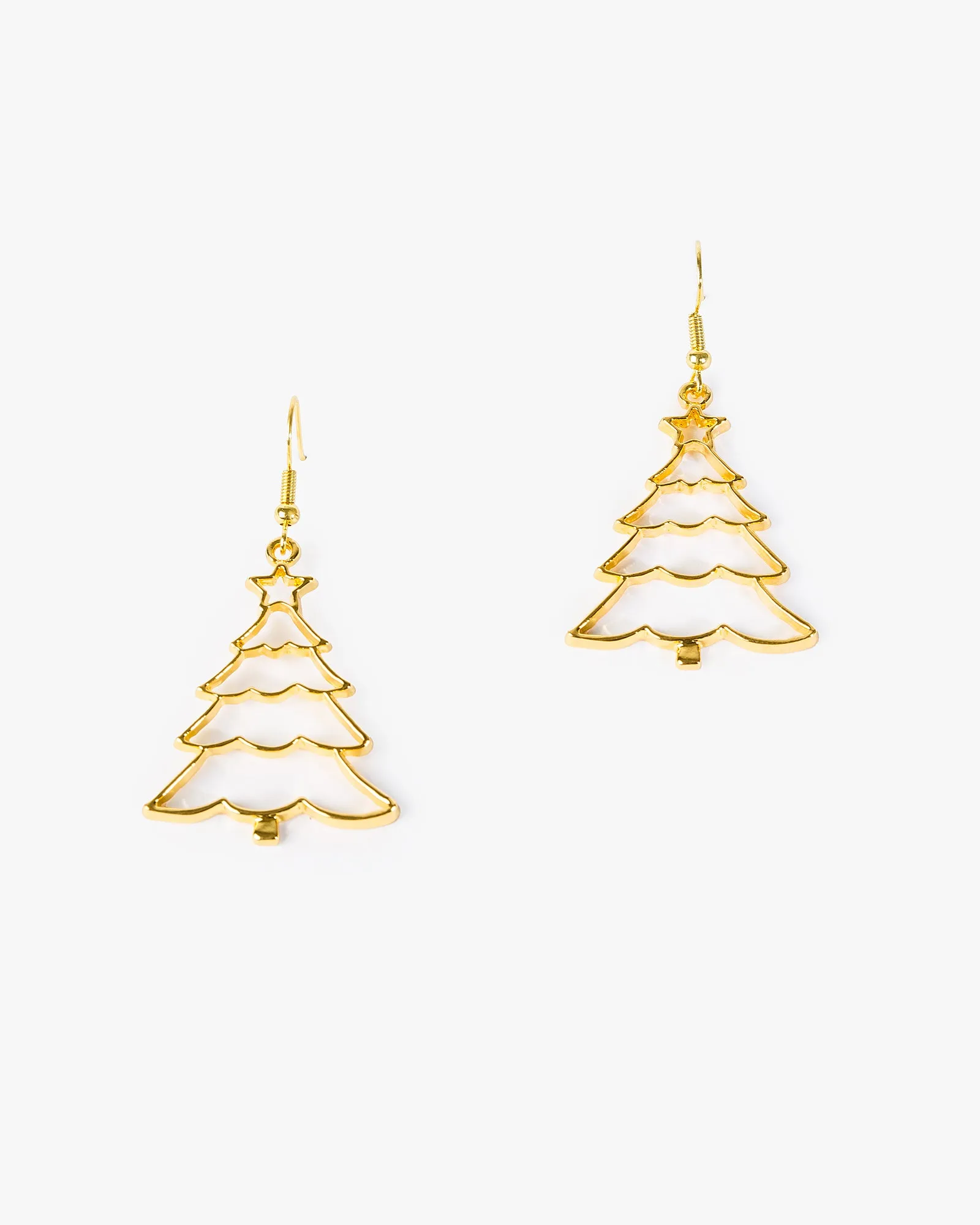 Gold Metal Christmas Tree Drop Earrings sold by Collete Hayman