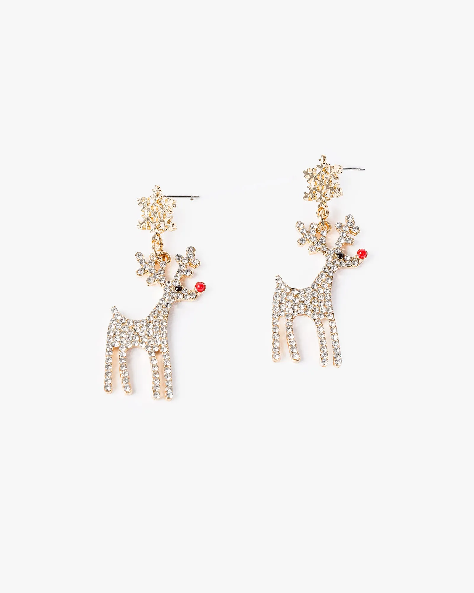 Crystal Reindeer Earrings sold by Collete Hayman