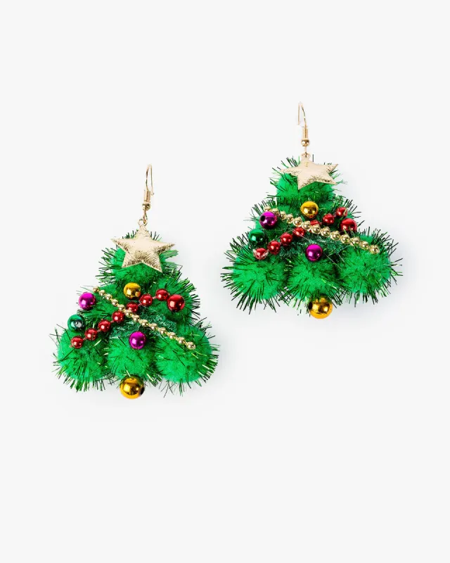 Multi Colour Decorated Christmas Tree Earrings sold by Collete Hayman