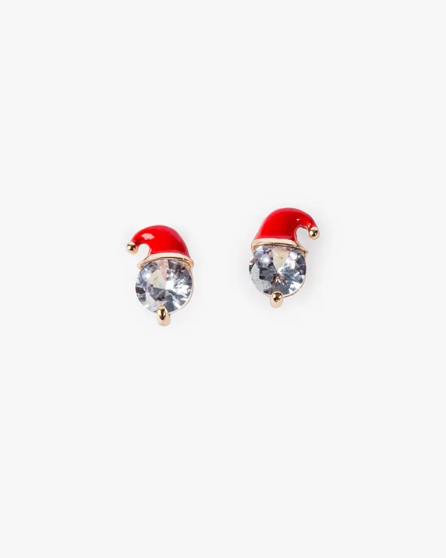 Red Crystal Santa Hat Earrings sold by Collete Hayman