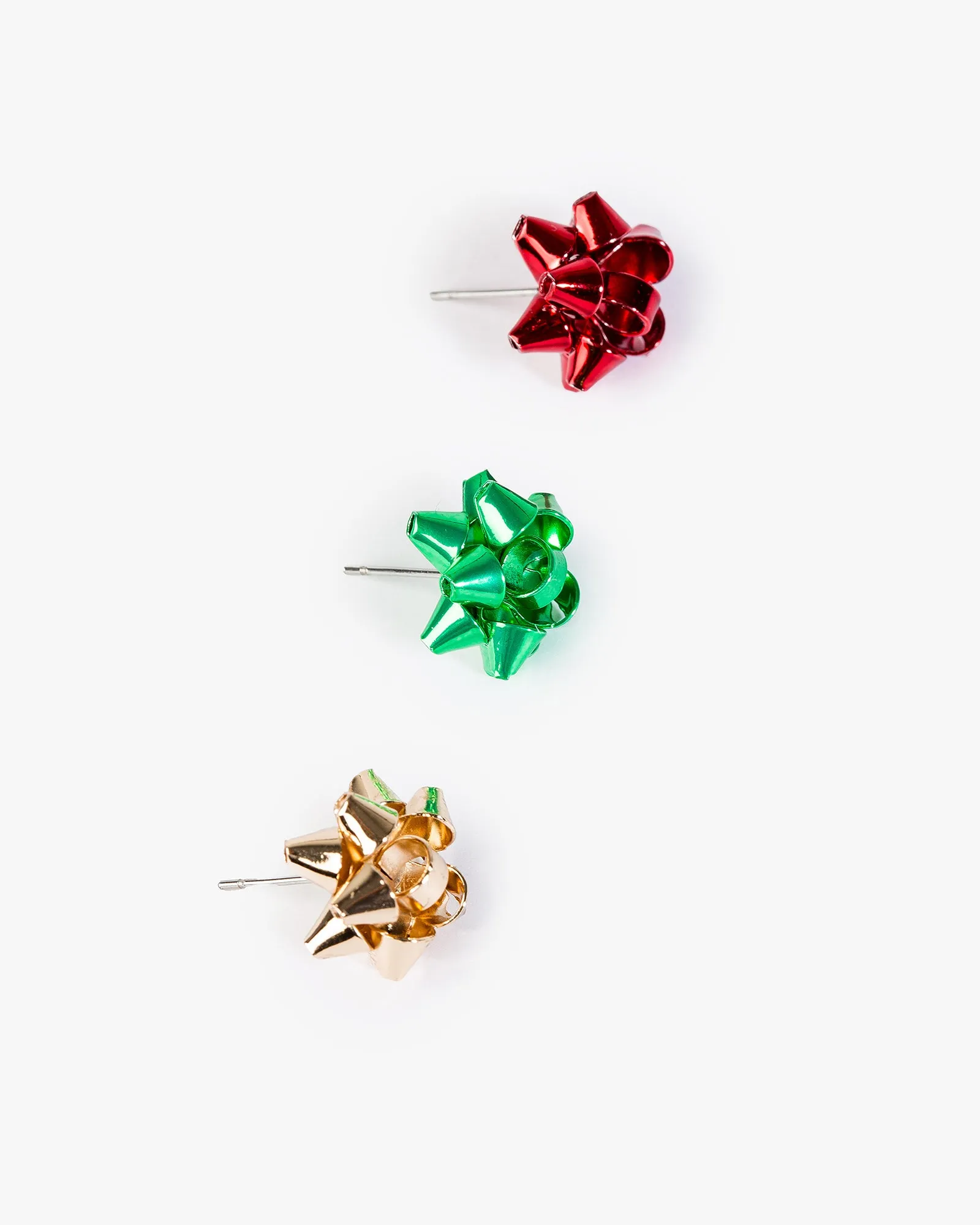 Multi Colour 3 Pack Christmas Bow Earrings sold by Collete Hayman product image thumbnail 2
