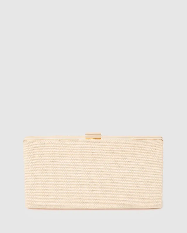 Natural Melanie Plain Clutch Bag sold by Collete Hayman