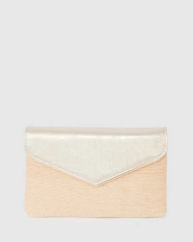 Natural Samantha Clutch Bag sold by Collete Hayman
