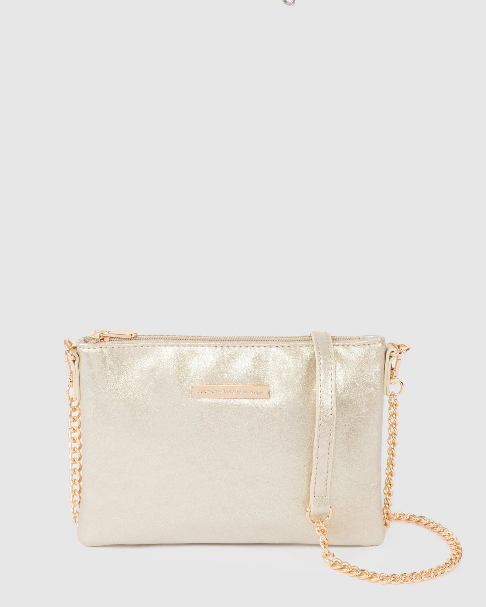 Gold Peta Wristlet Clutch Bag sold by Collete Hayman