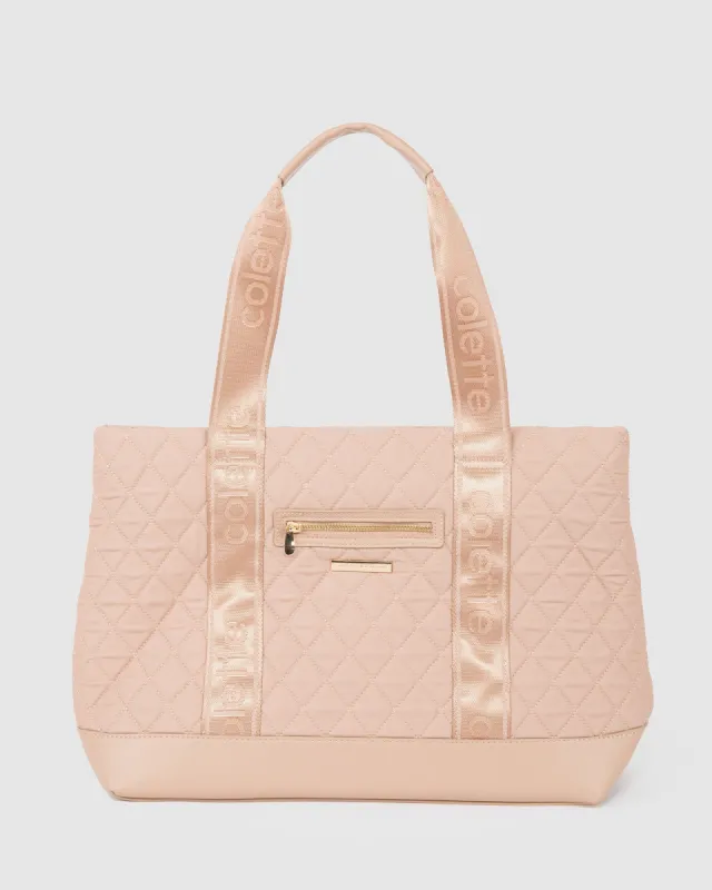 Natural Viktoria Quilt Tote Bag sold by Collete Hayman