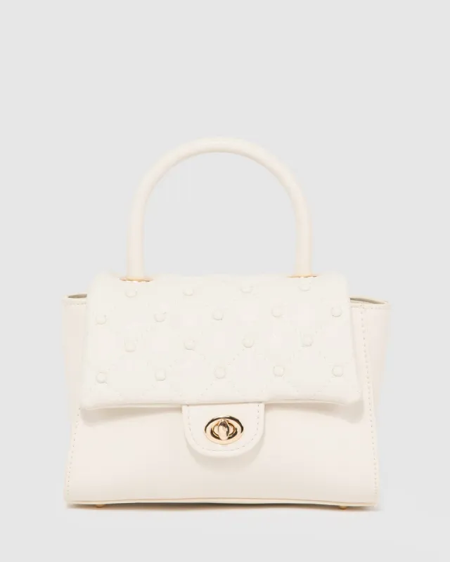 Ivory Rome Top Handle Bag sold by Collete Hayman