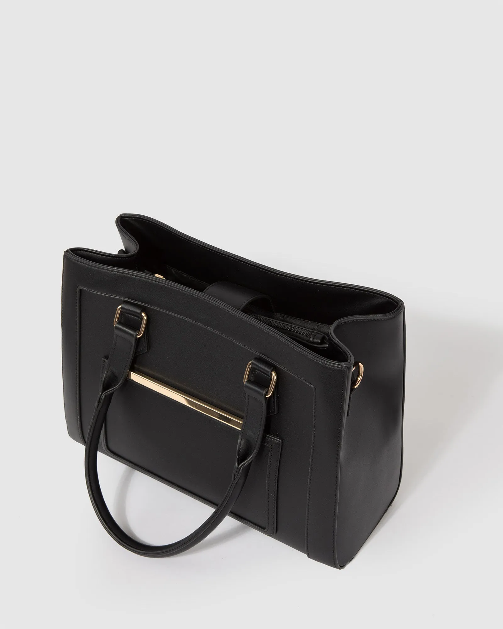 Black Demi Pocket Tote Bag sold by Collete Hayman product image thumbnail 4