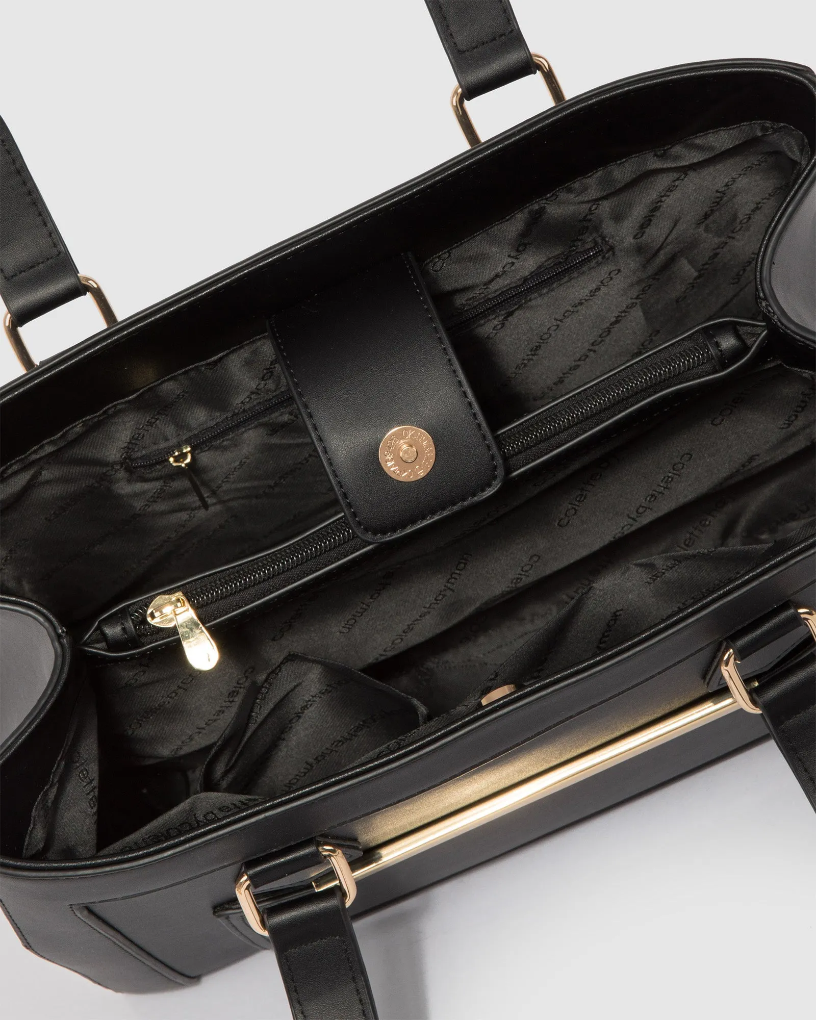 Black Demi Pocket Tote Bag sold by Collete Hayman product image thumbnail 5