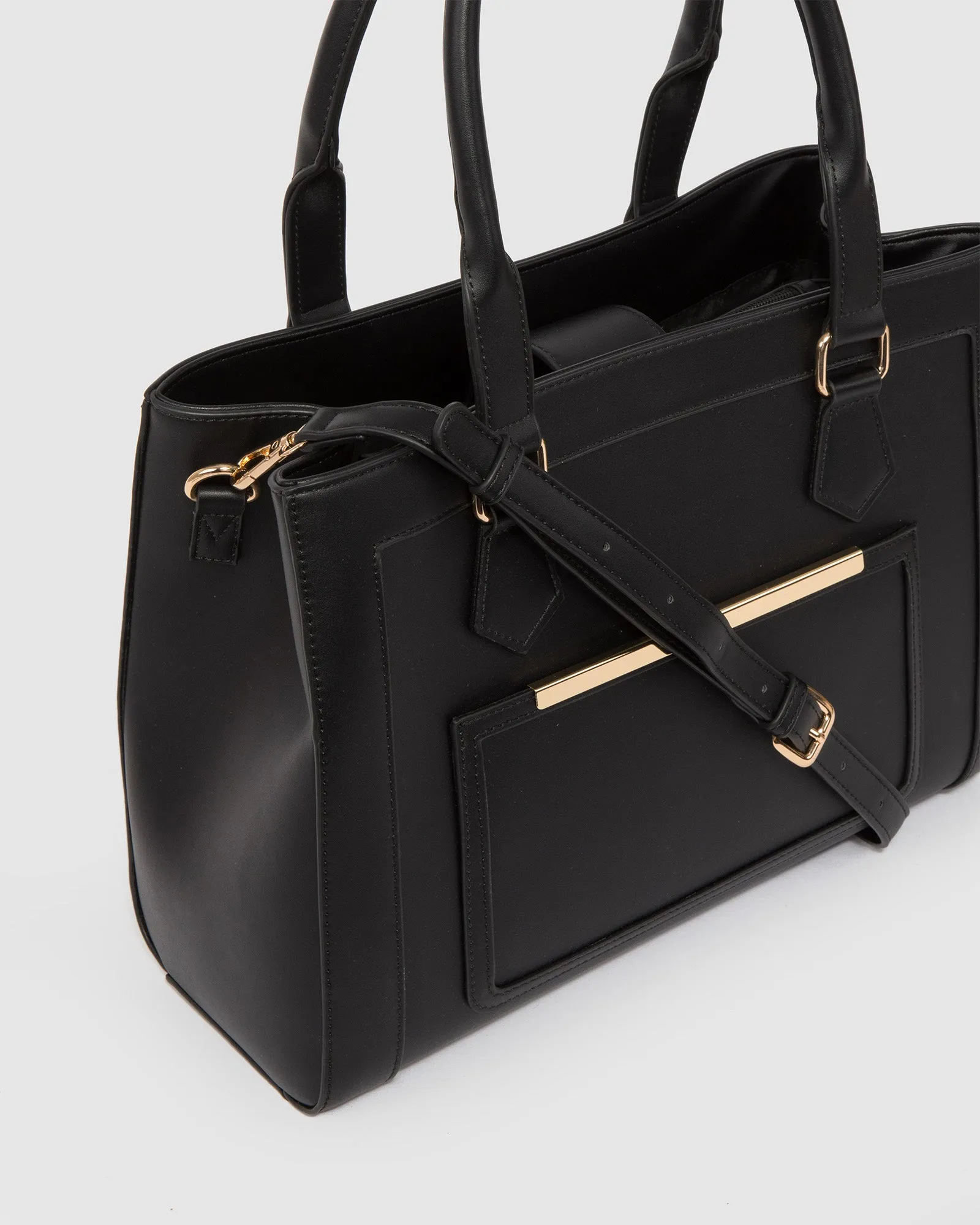 Black Demi Pocket Tote Bag sold by Collete Hayman product image thumbnail 2