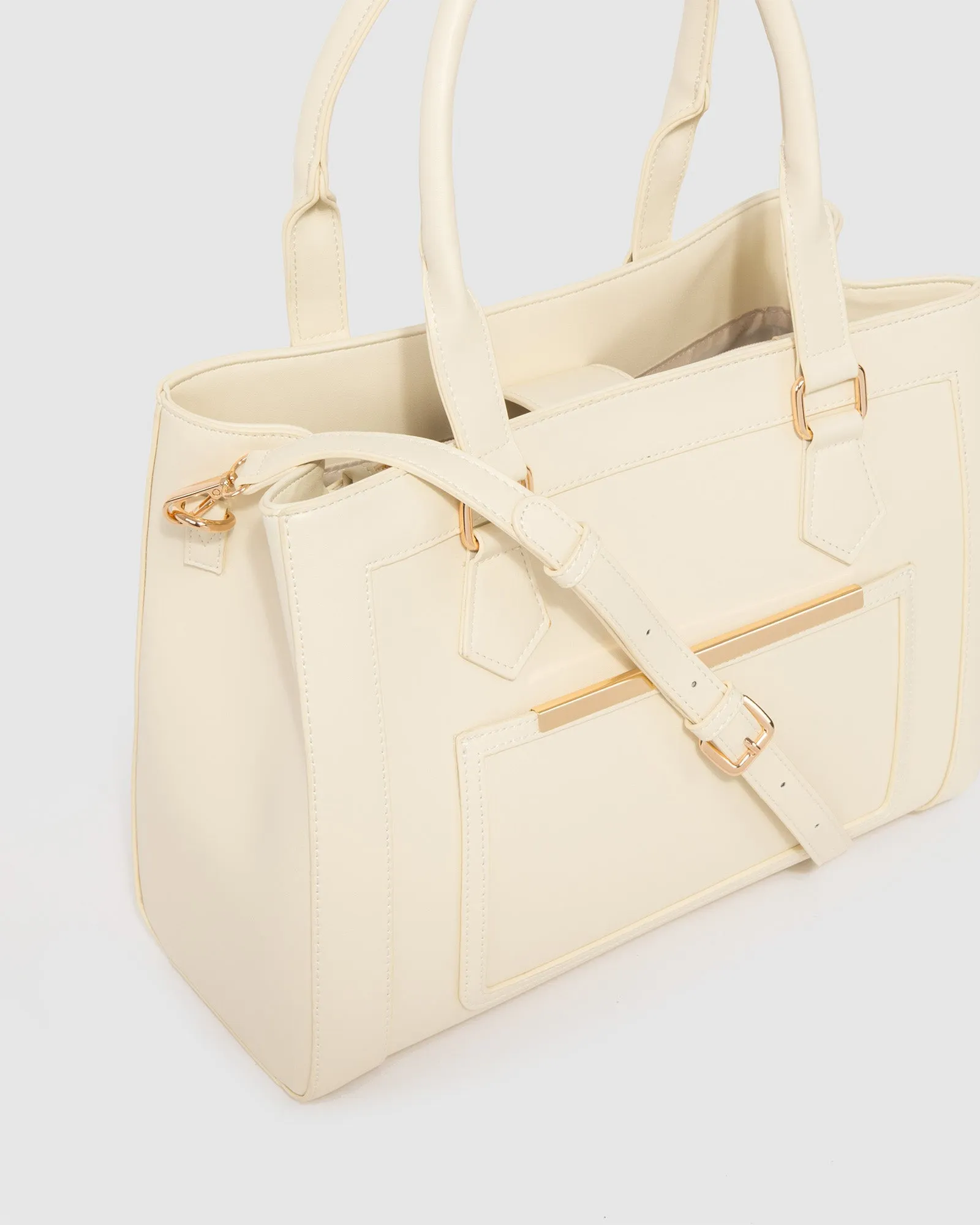 Ivory Demi Pocket Tote Bag sold by Collete Hayman product image thumbnail 2