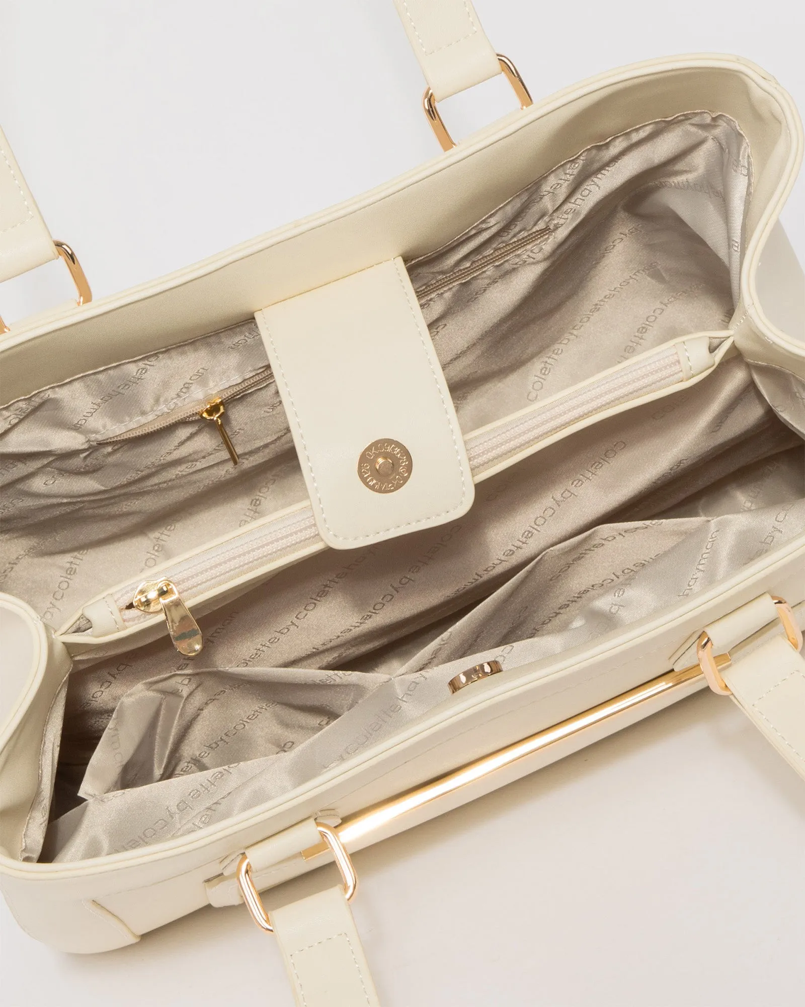 Ivory Demi Pocket Tote Bag sold by Collete Hayman product image thumbnail 4