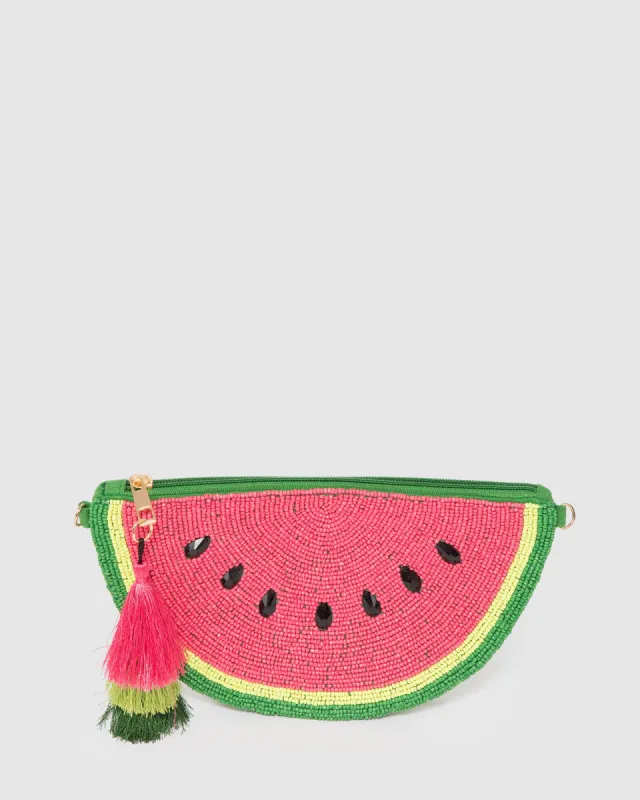 Multi Colour Lila Beaded Watermelon Coin Purse sold by Collete Hayman