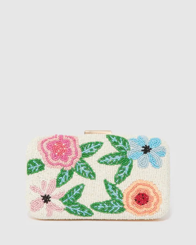 Multi Colour Terese Beaded Hardcase Clutch Bag sold by Collete Hayman