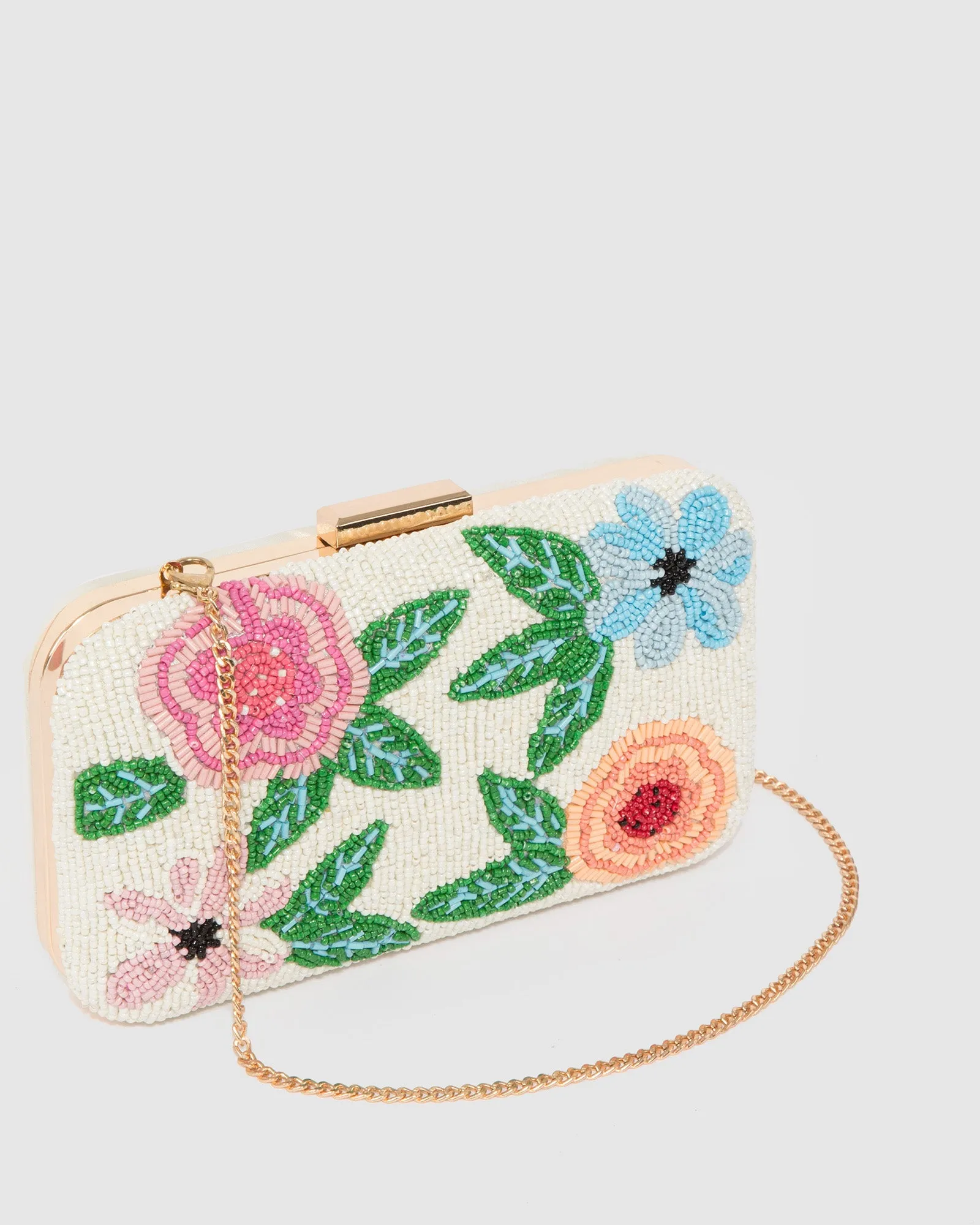 Multi Colour Terese Beaded Hardcase Clutch Bag sold by Collete Hayman product image thumbnail 3