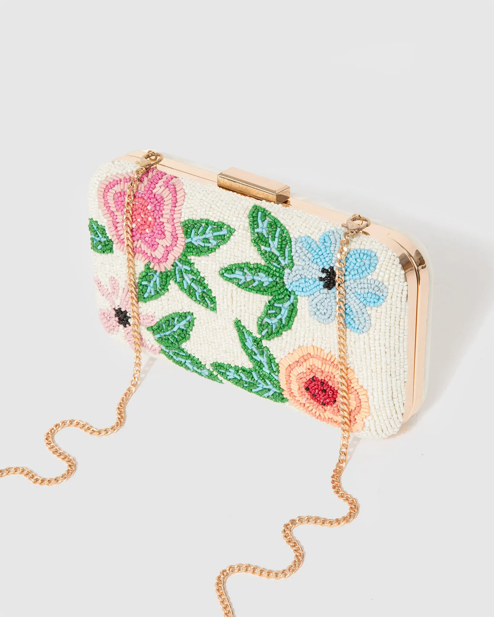 Multi Colour Terese Beaded Hardcase Clutch Bag sold by Collete Hayman product image thumbnail 5
