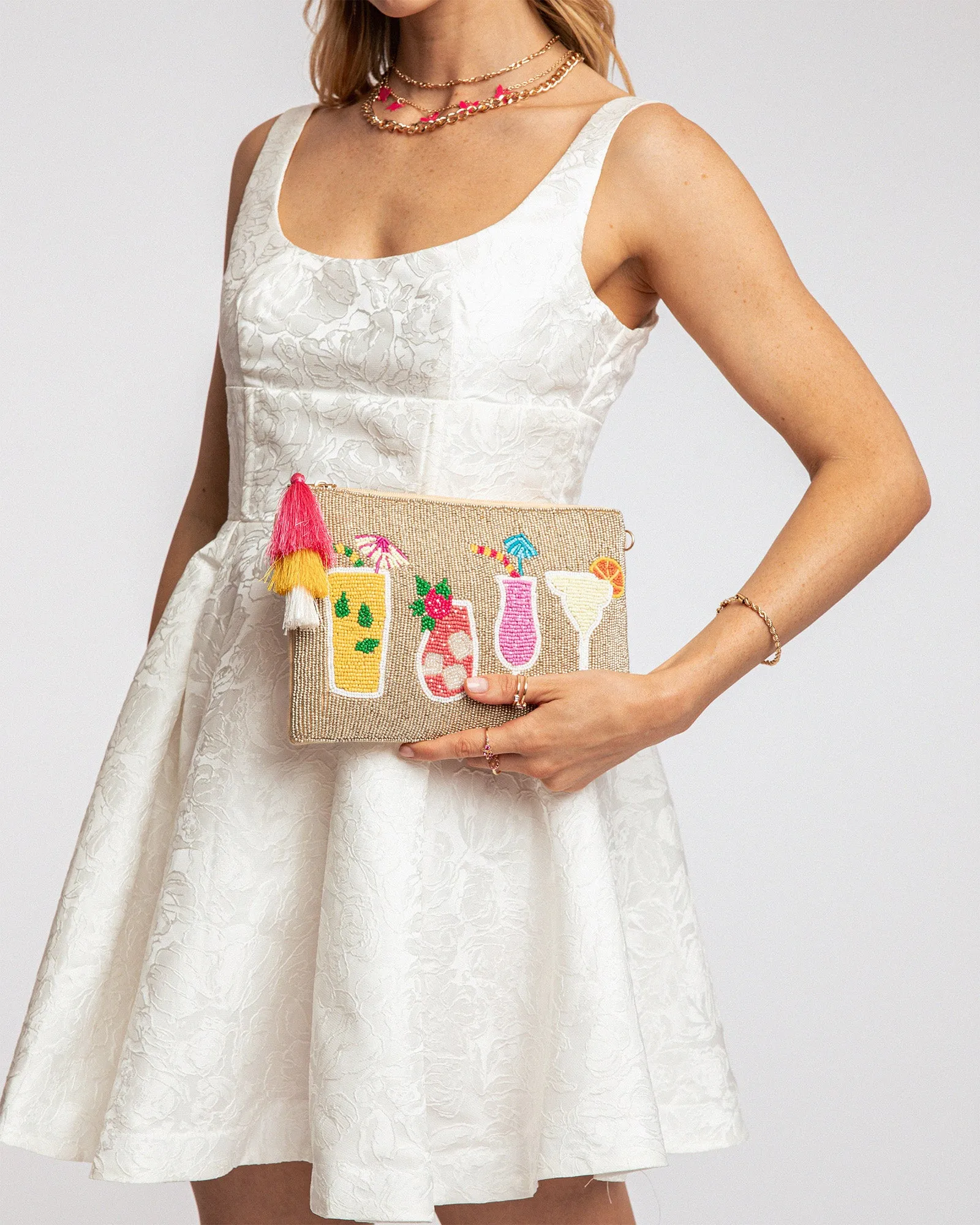 Multi Colour Cocktail Beaded Clutch Bag sold by Collete Hayman product image thumbnail 2