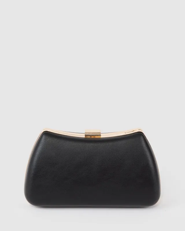 Black Lola Hardcase Clutch Bag sold by Collete Hayman