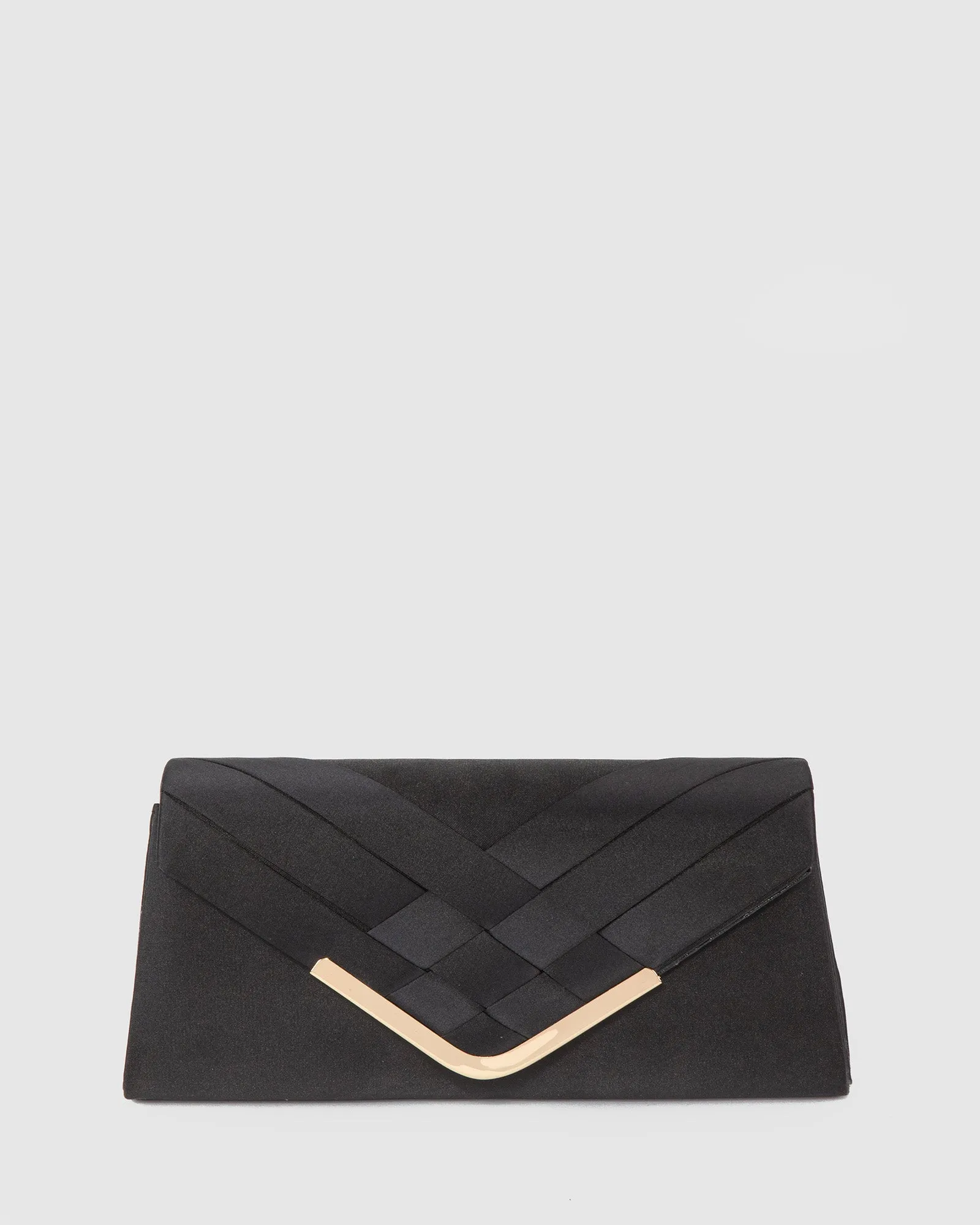 Black Paula Weave Clutch Bag sold by Collete Hayman