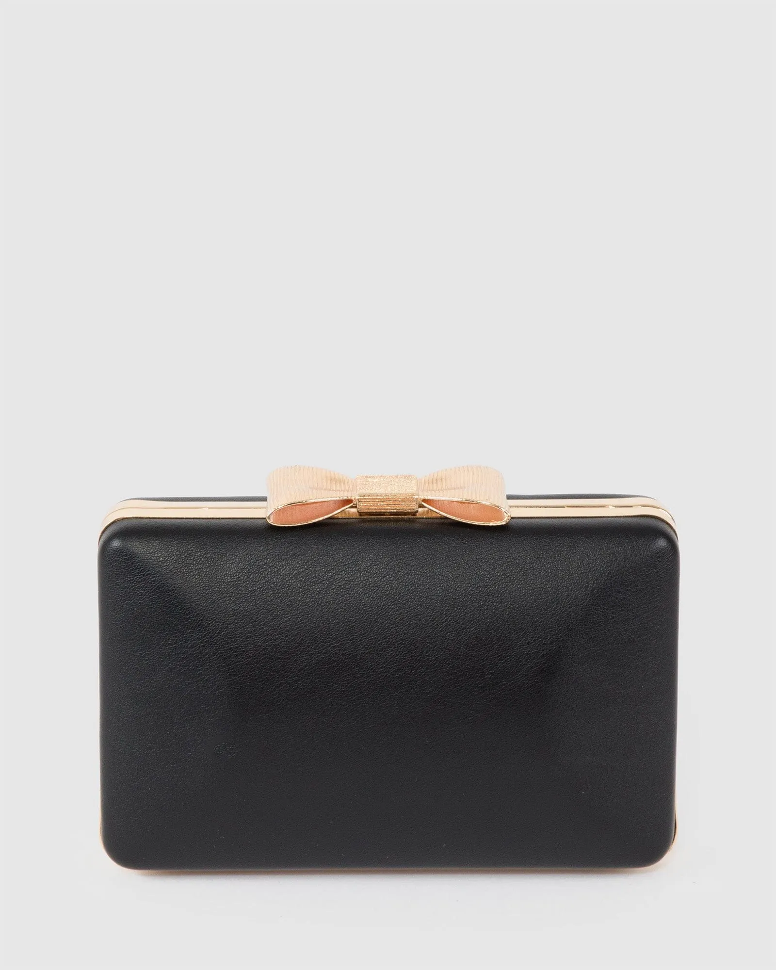 Black Maxine Bow Handle Clutch Bag sold by Collete Hayman