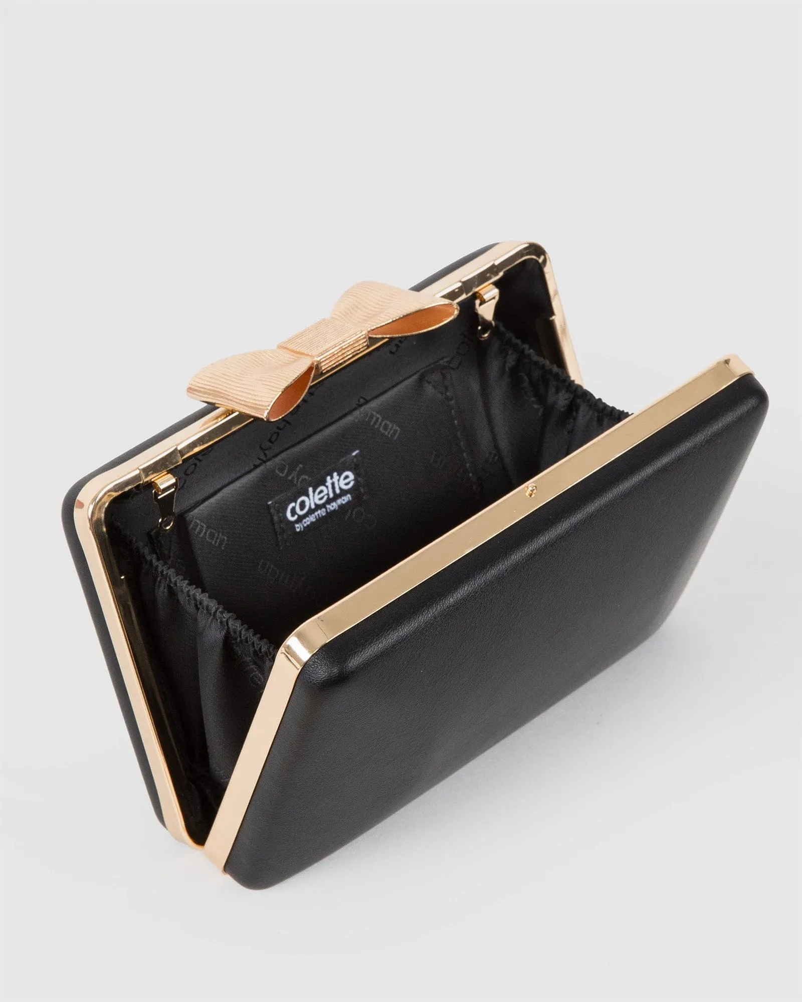 Black Maxine Bow Handle Clutch Bag sold by Collete Hayman product image thumbnail 5