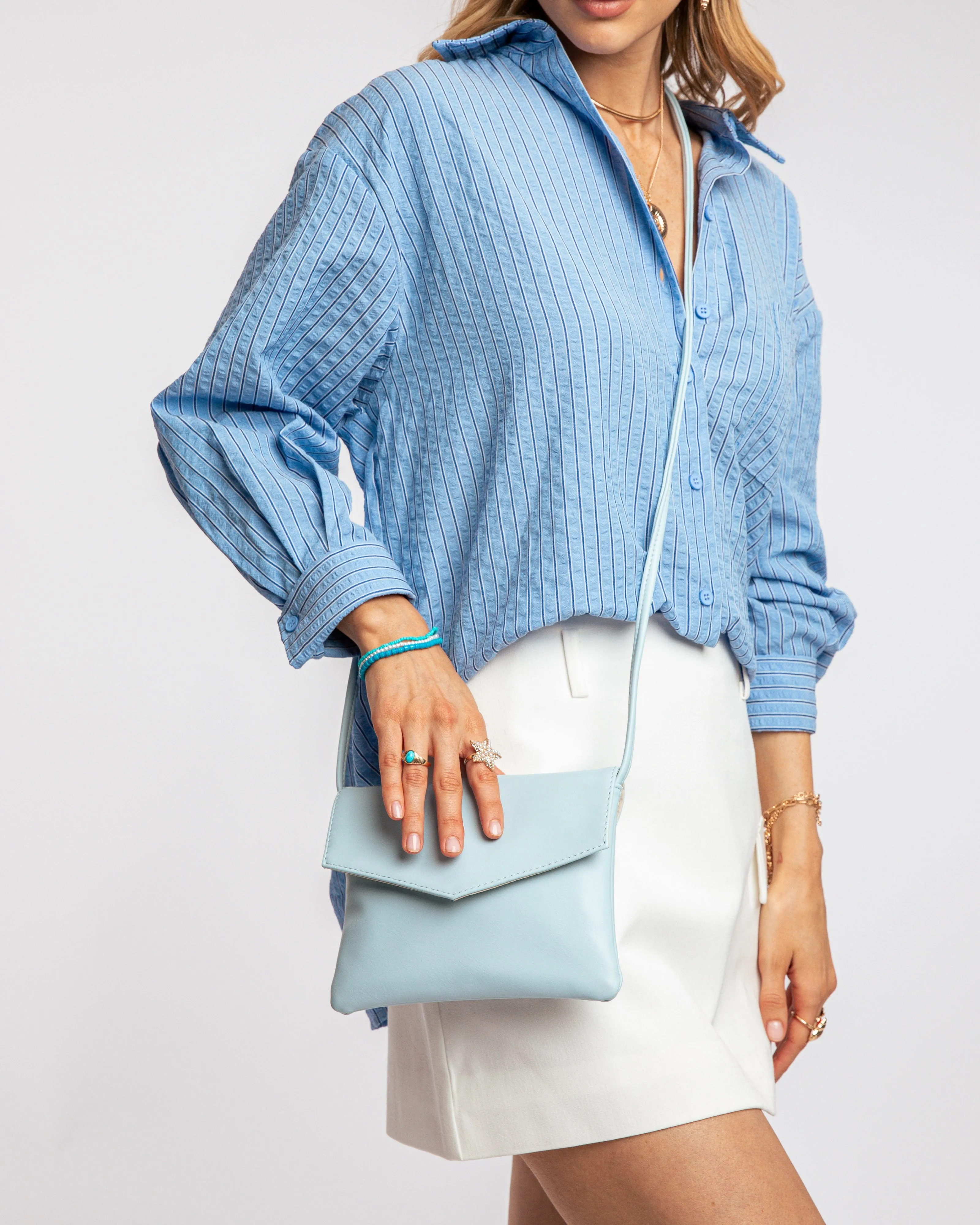 Light Blue Martha Crossbody Bag sold by Collete Hayman product image thumbnail 5