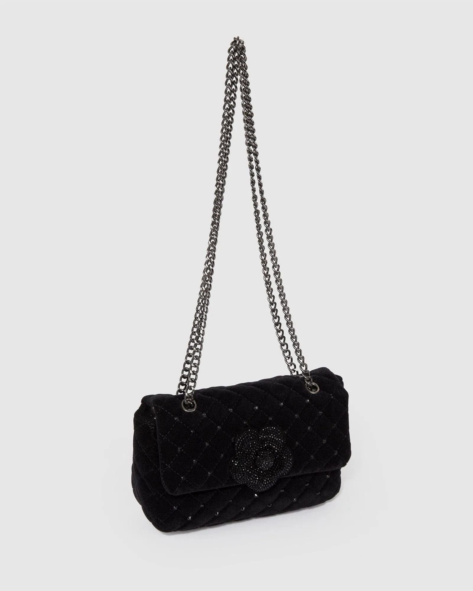 Black Camille Rose Crossbody Bag sold by Collete Hayman product image thumbnail 4