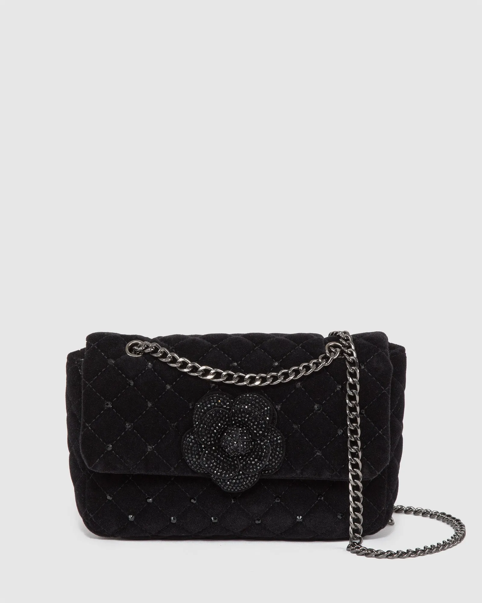 Black Camille Rose Crossbody Bag sold by Collete Hayman