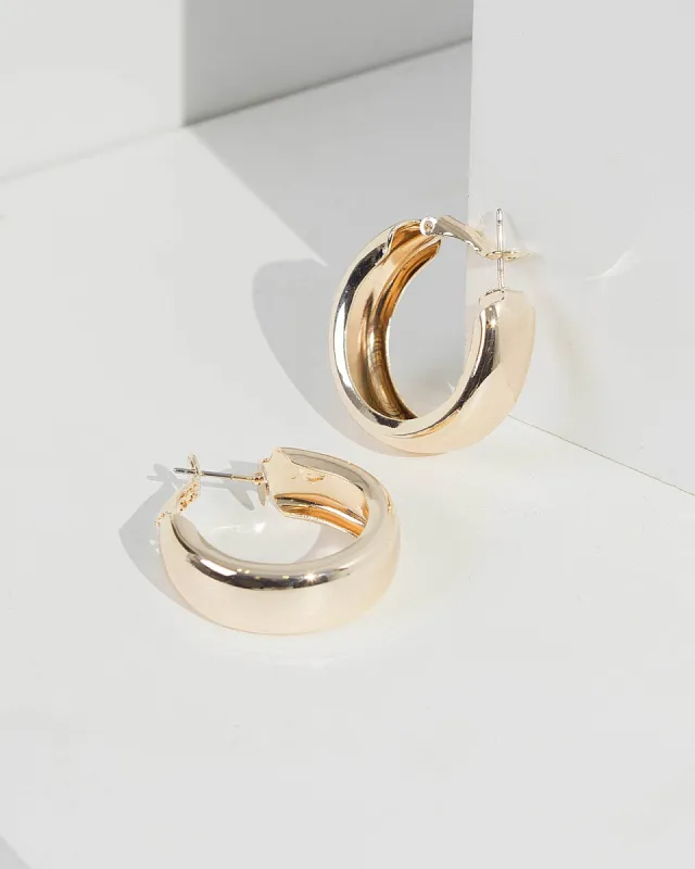 Gold 28mm Chunky Hoop Earrings sold by Collete Hayman