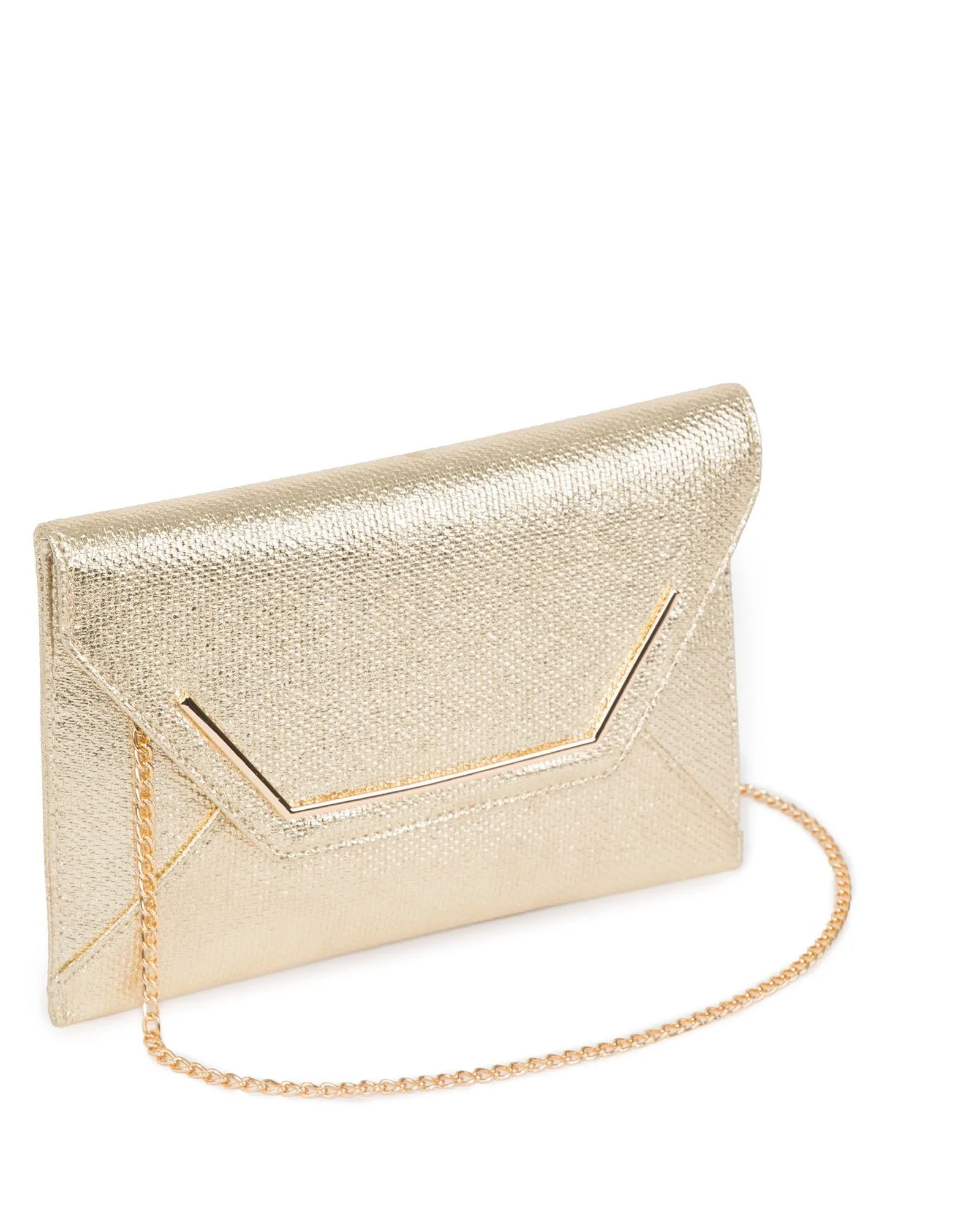 Gold Samantha Square Clutch Bag sold by Collete Hayman product image thumbnail 2