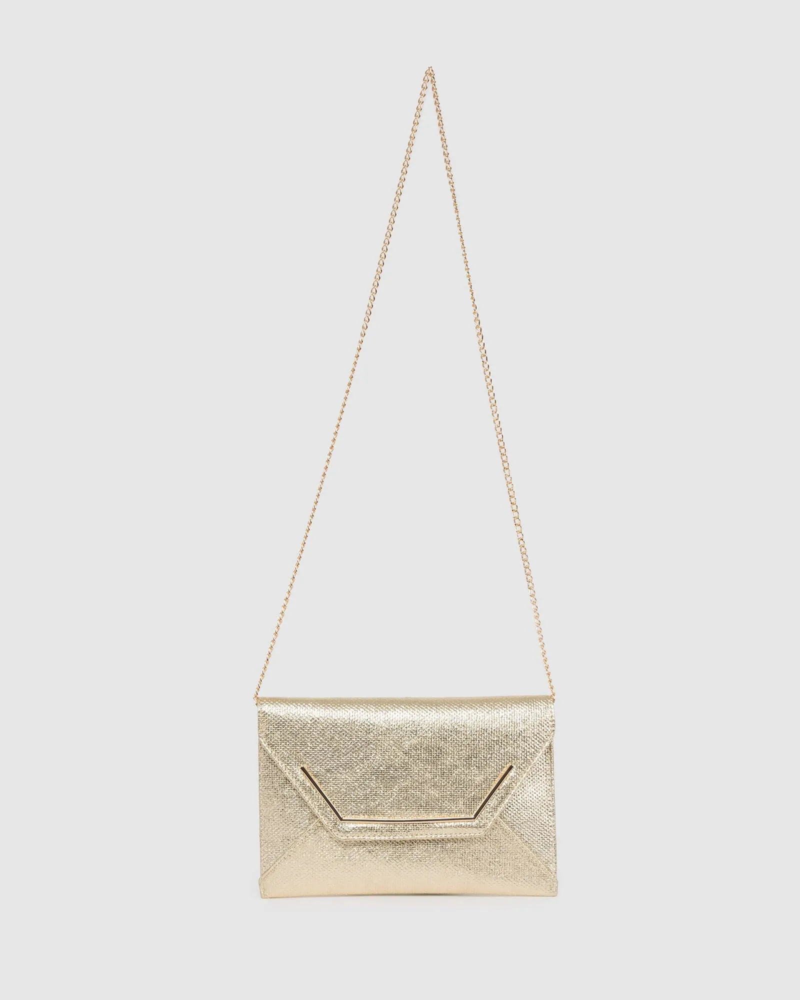 Gold Samantha Square Clutch Bag sold by Collete Hayman product image thumbnail 3