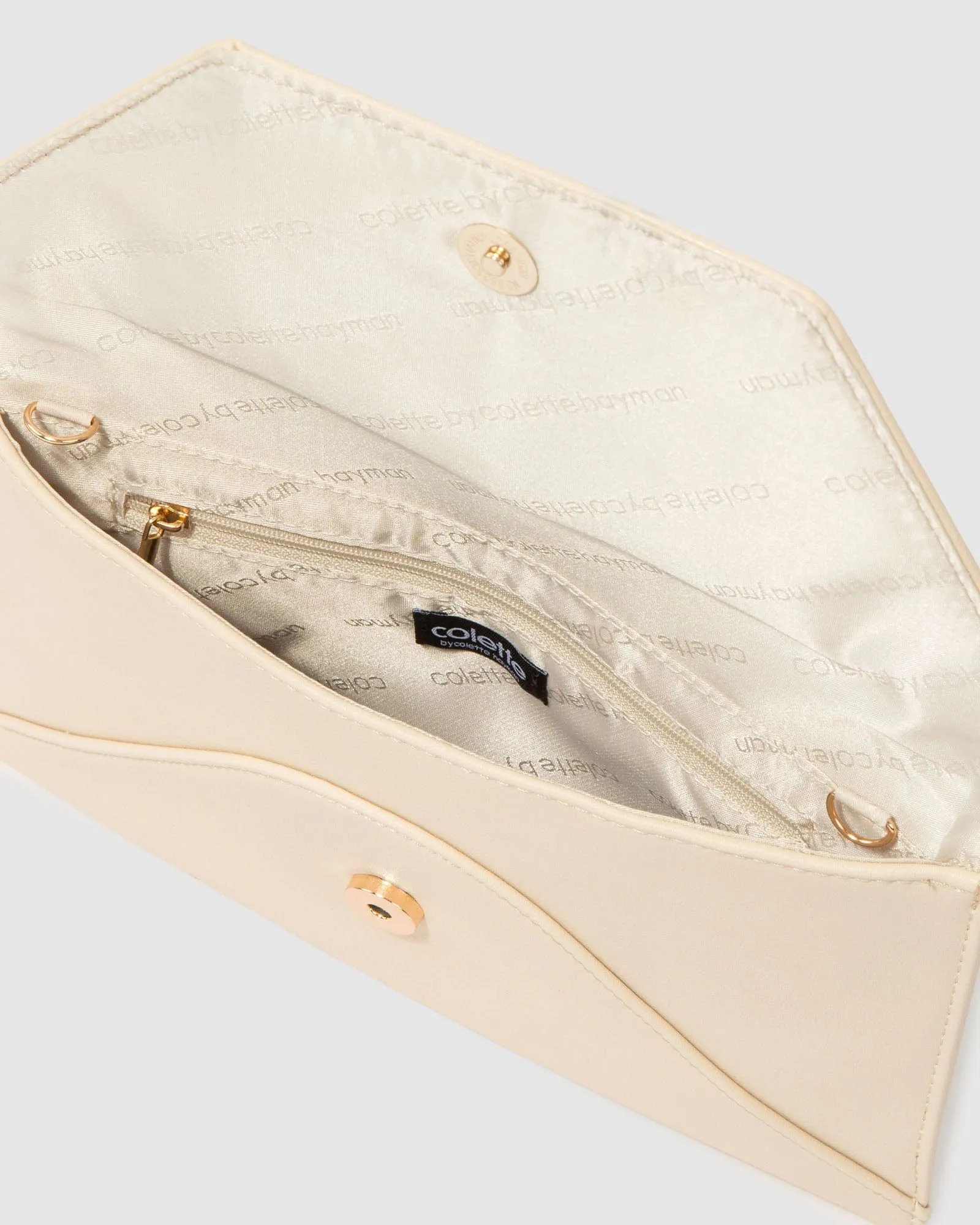 Ivory Samantha Square Clutch Bag sold by Collete Hayman product image thumbnail 5