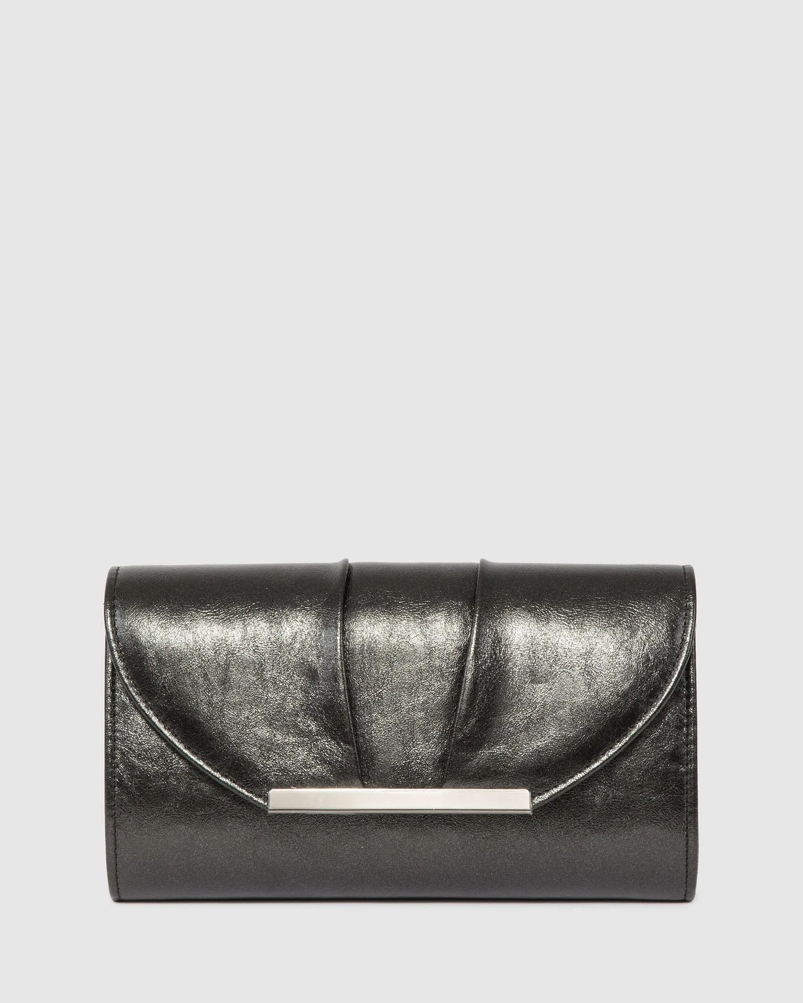 Black Mary Rouche Clutch Bag sold by Collete Hayman