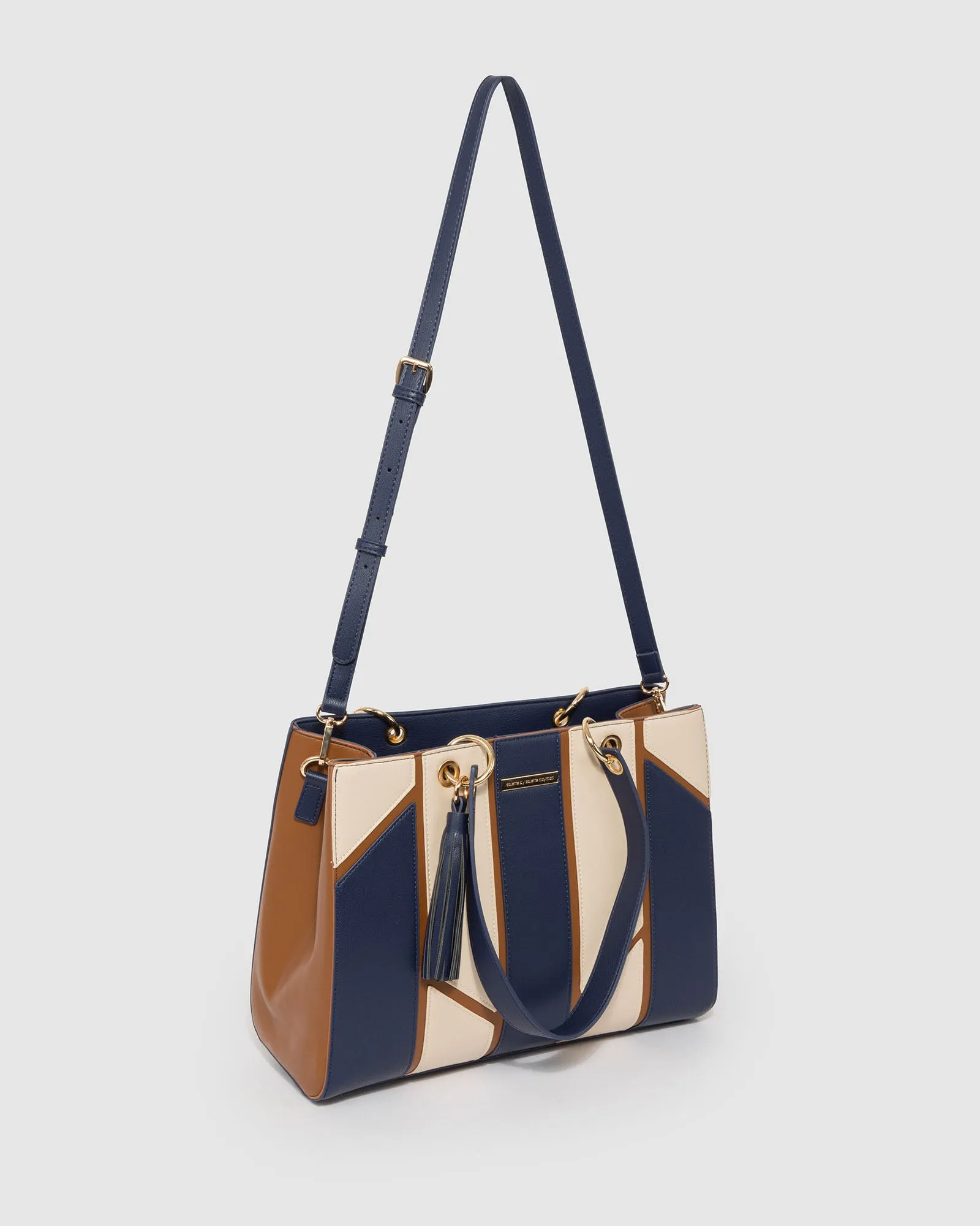 Multi Colour Demi Panel Tote Bag sold by Collete Hayman product image thumbnail 3