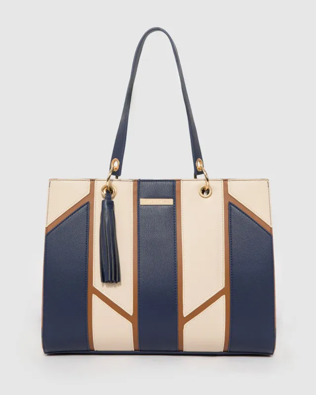 Multi Colour Demi Panel Tote Bag sold by Collete Hayman